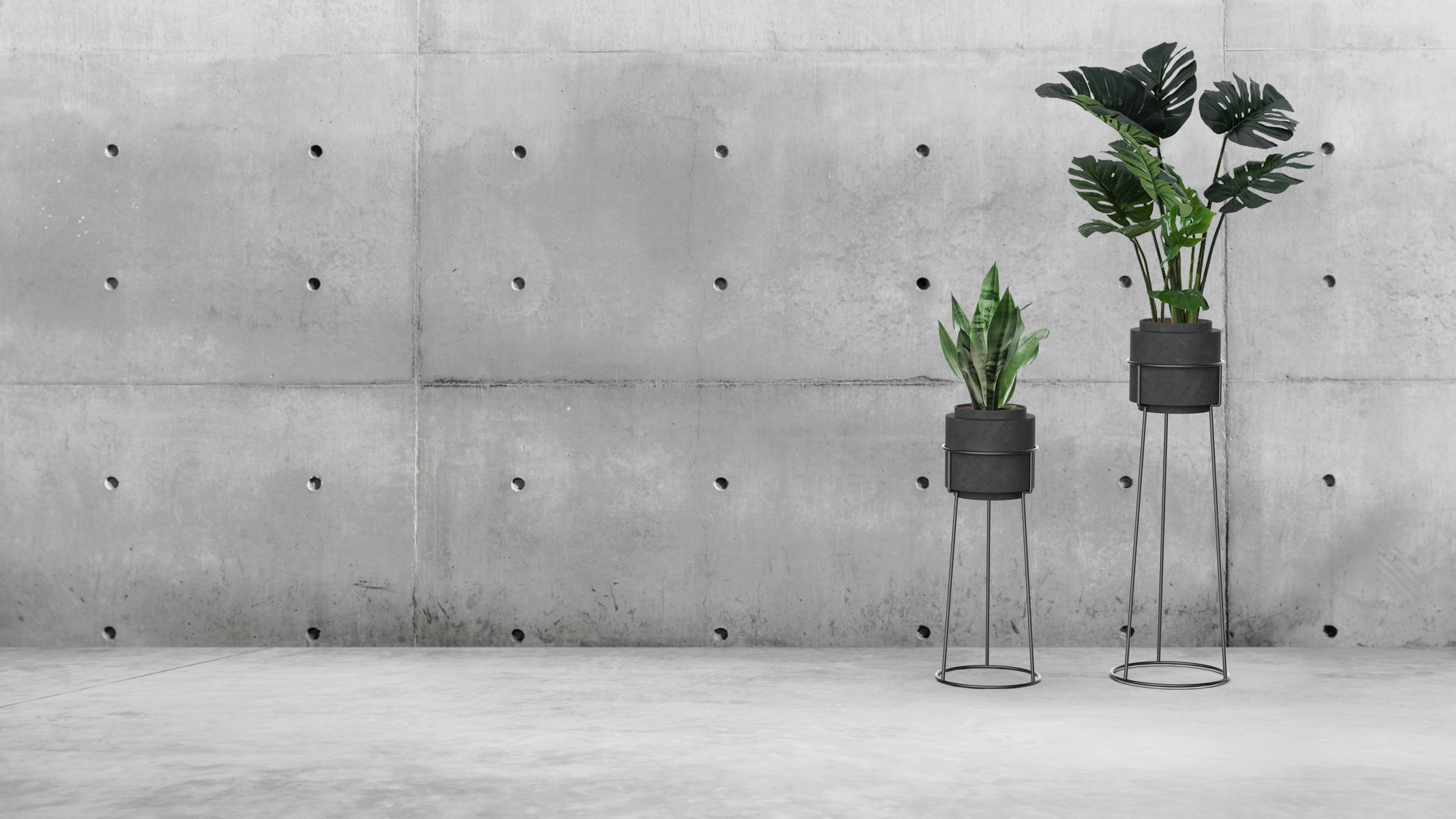 Green planter，Basin design，industrial design，product design，home furnishings，Cement material，Modern simplicity，Industrial wind，