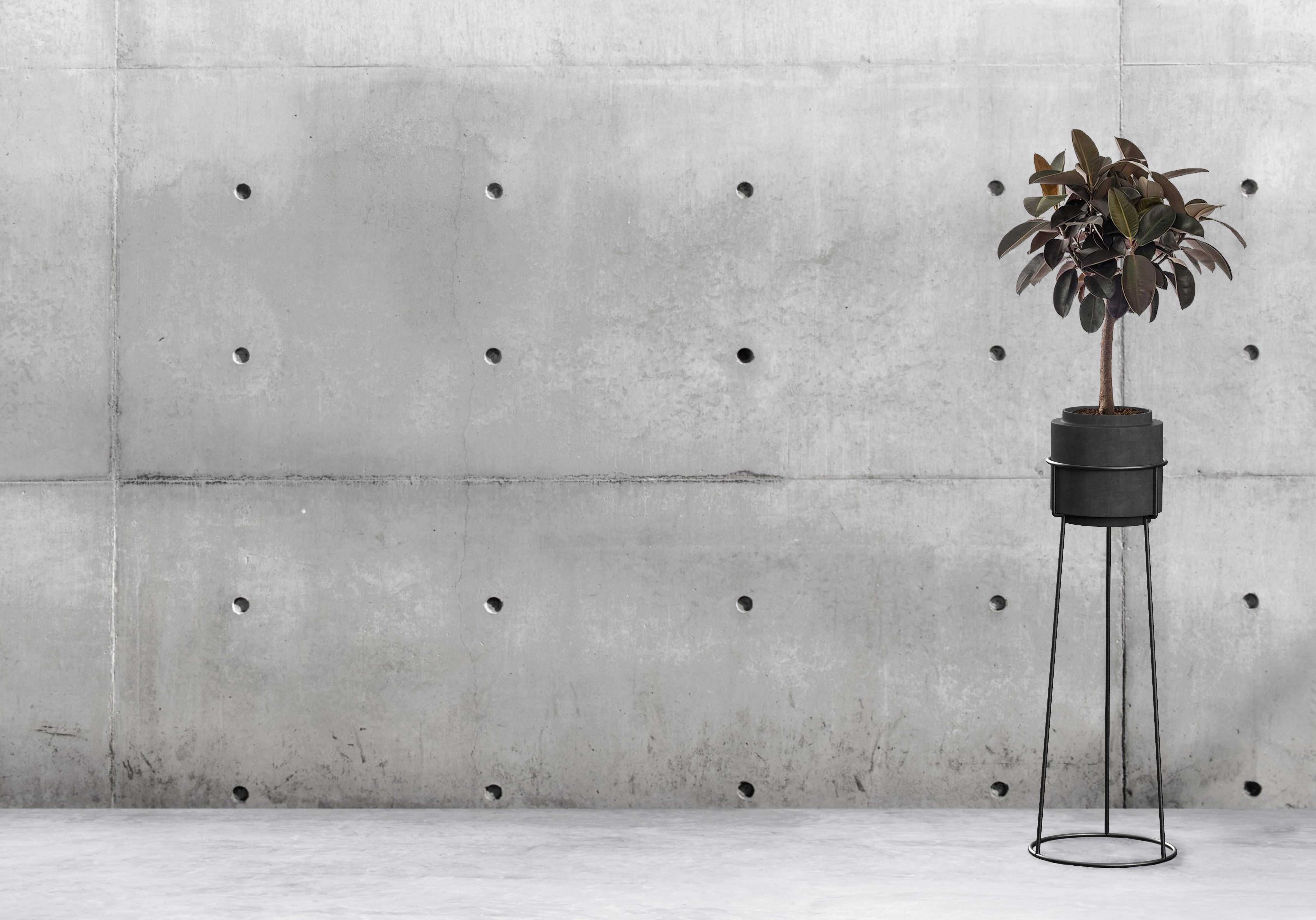 Green planter，Basin design，industrial design，product design，home furnishings，Cement material，Modern simplicity，Industrial wind，