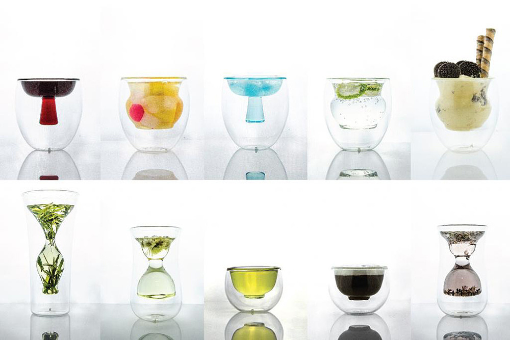 水杯，玻璃，中国风，现代感，li-wai，