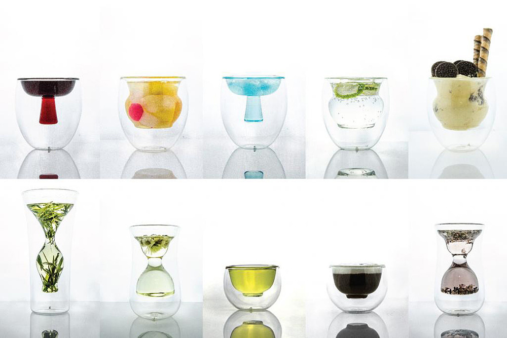 Water cup，Glass，Chinese style，sense of modernity，li-wai，