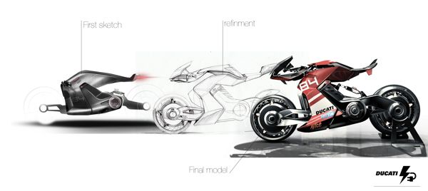 motorcycle，Hand drawn，conceptual design，