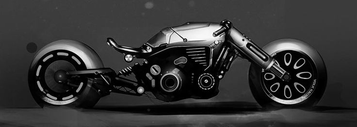 motorcycle，Hand drawn，conceptual design，