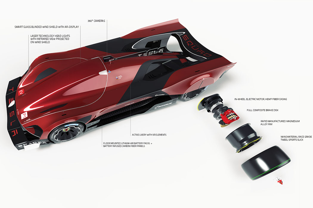 Tesla，LMPE 2030，automobile，Sports car，rechargeable battery，electric vehicle，racing，