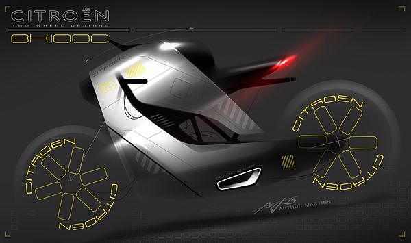 motorcycle，Hand drawn，conceptual design，