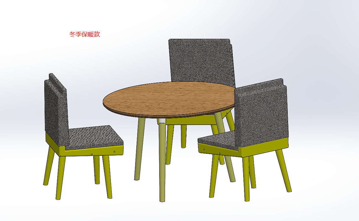 Simple tables and chairs，