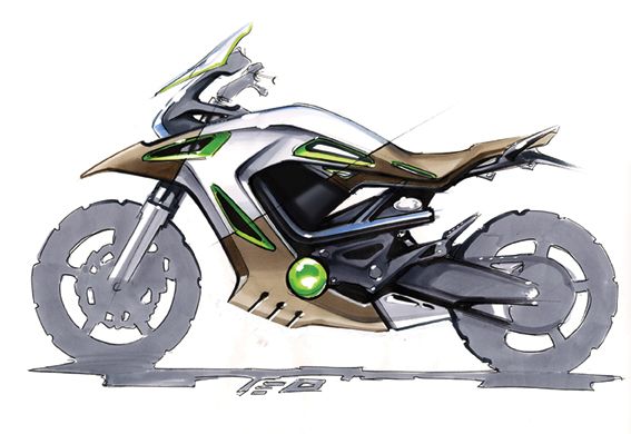 motorcycle，Hand drawn，conceptual design，
