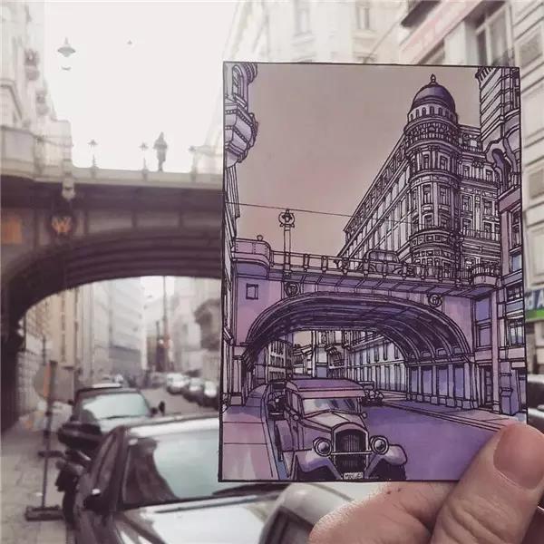 Hand drawn，Europe，travel，Art，Fine Arts，
