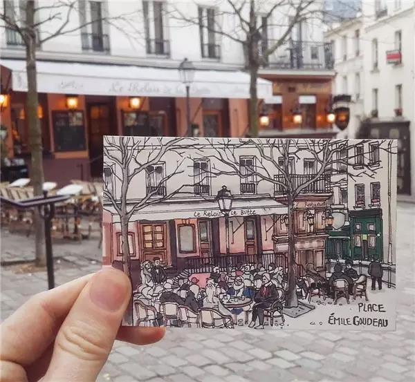 Hand drawn，Europe，travel，Art，Fine Arts，