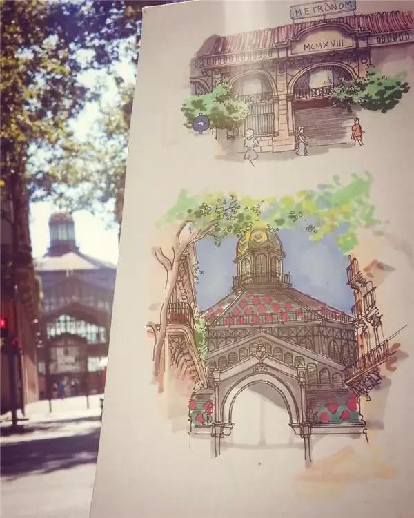 Hand drawn，Europe，travel，Art，Fine Arts，