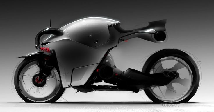 motorcycle，Hand drawn，conceptual design，