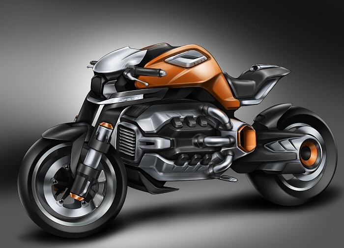 motorcycle，Hand drawn，conceptual design，