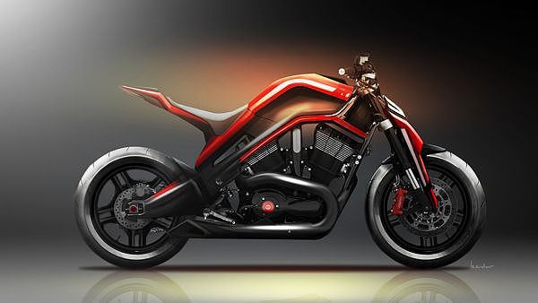 motorcycle，Hand drawn，conceptual design，