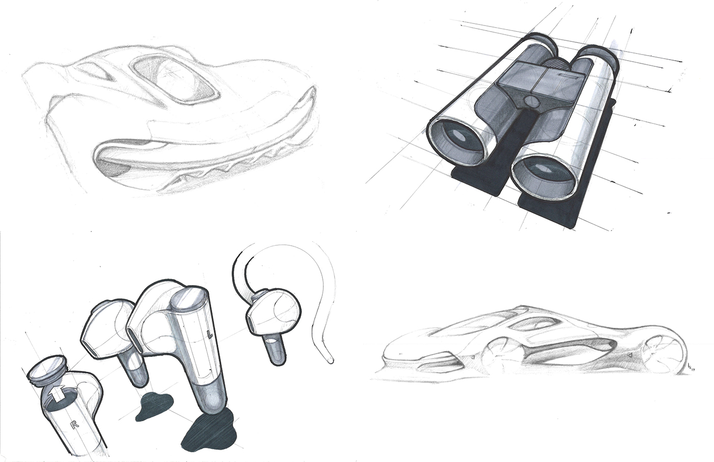 Hand drawn，Colored lead，marker pen，product design，industrial design，