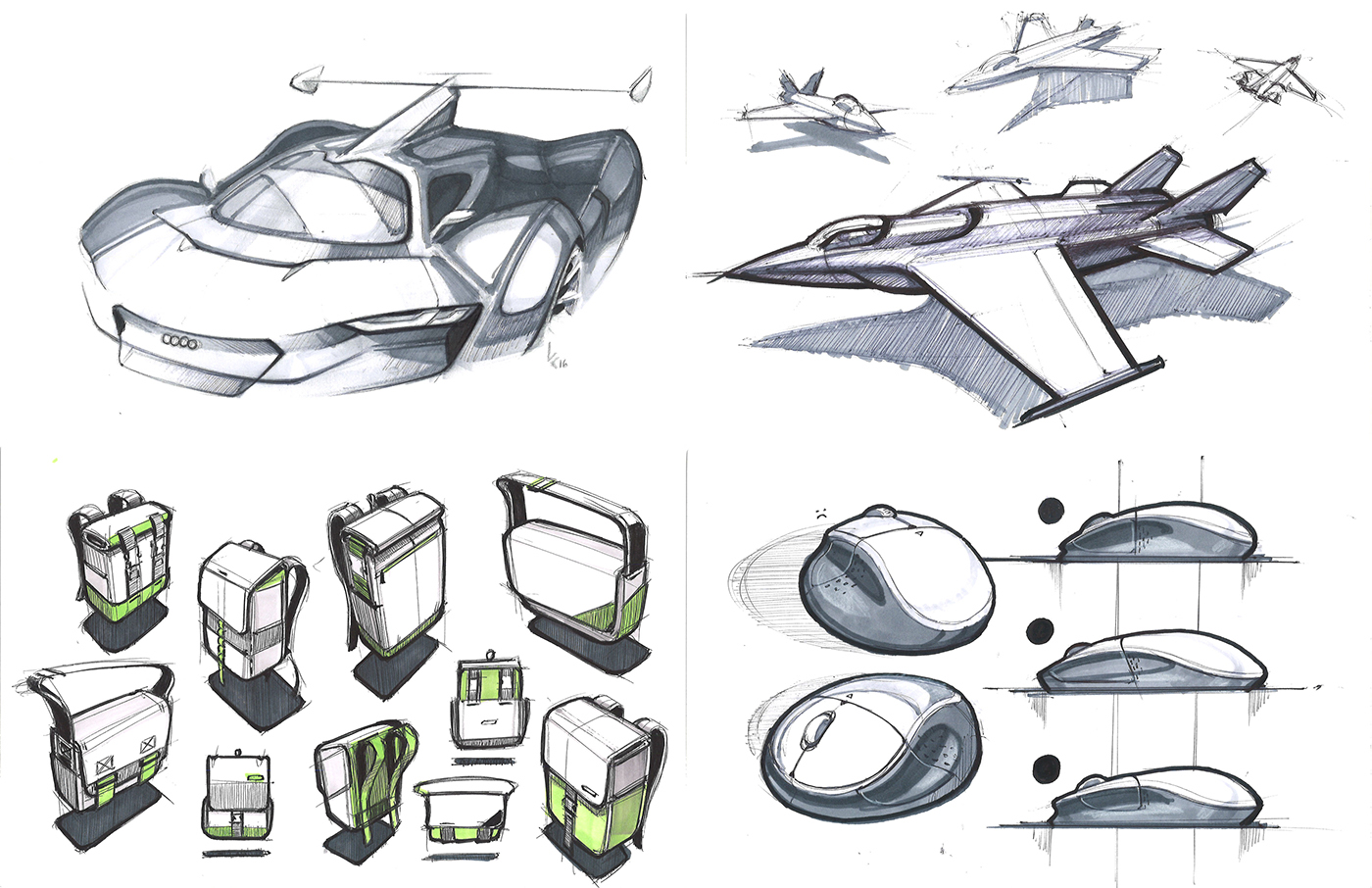 Hand drawn，Colored lead，marker pen，product design，industrial design，