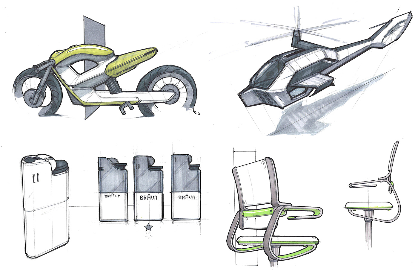 Hand drawn，Colored lead，marker pen，product design，industrial design，