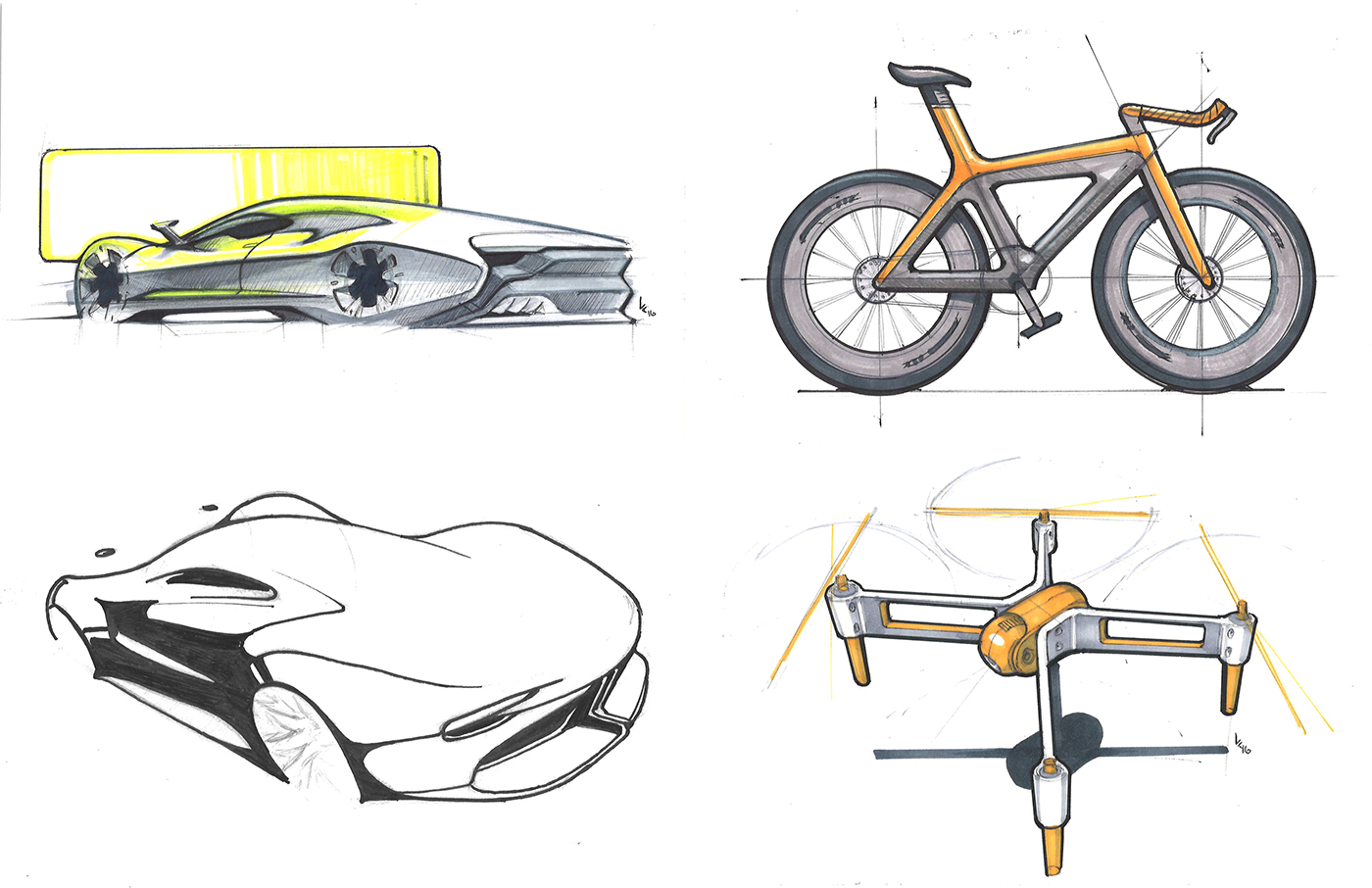 Hand drawn，Colored lead，marker pen，product design，industrial design，
