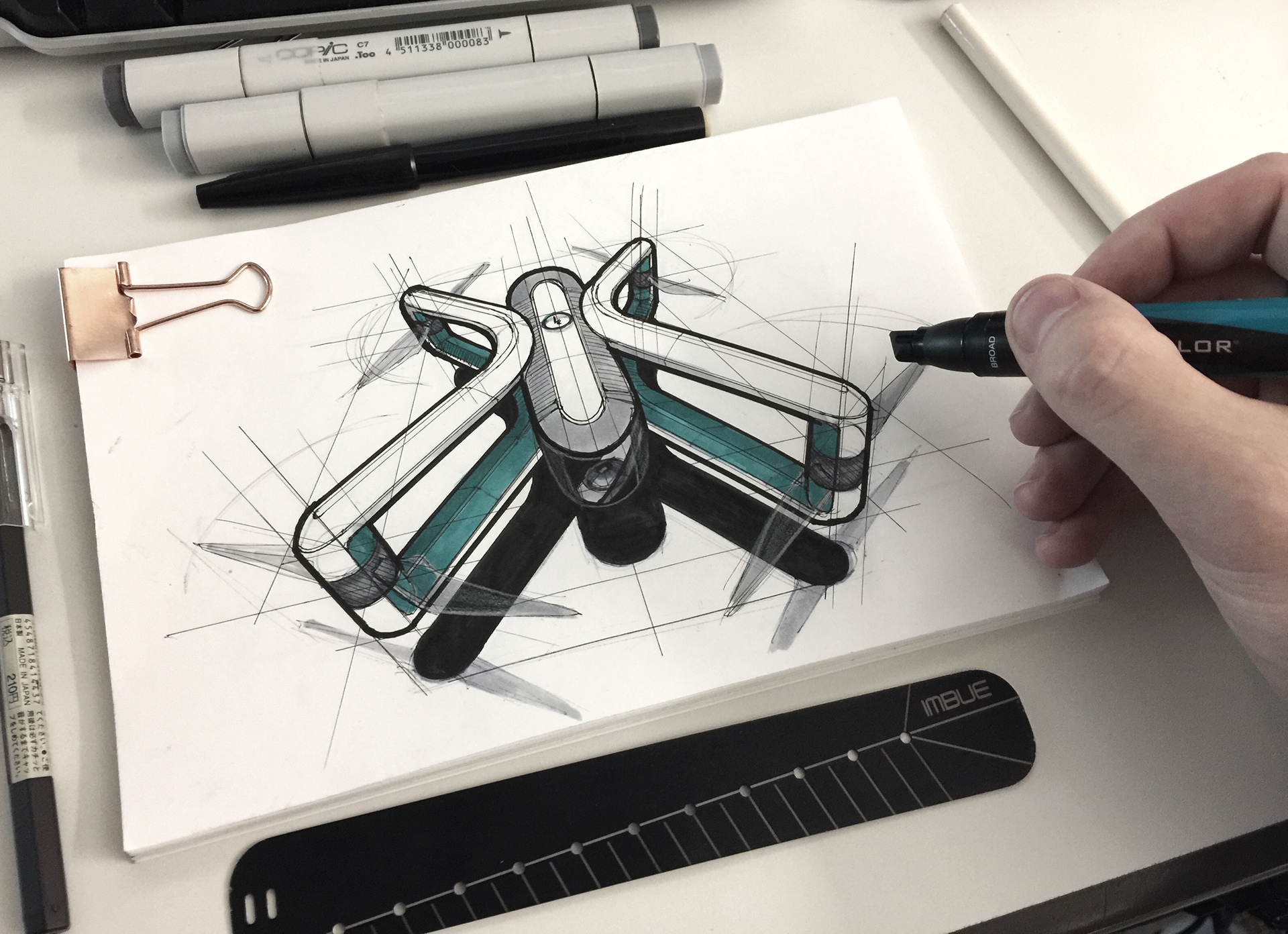 Hand drawn，Colored lead，marker pen，product design，industrial design，