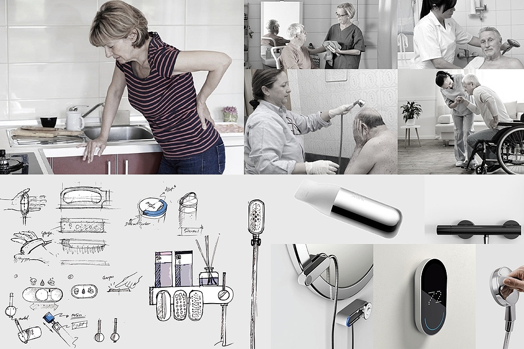 Medical staff，shower，on speakerphone，Ergonomics，Cloud，