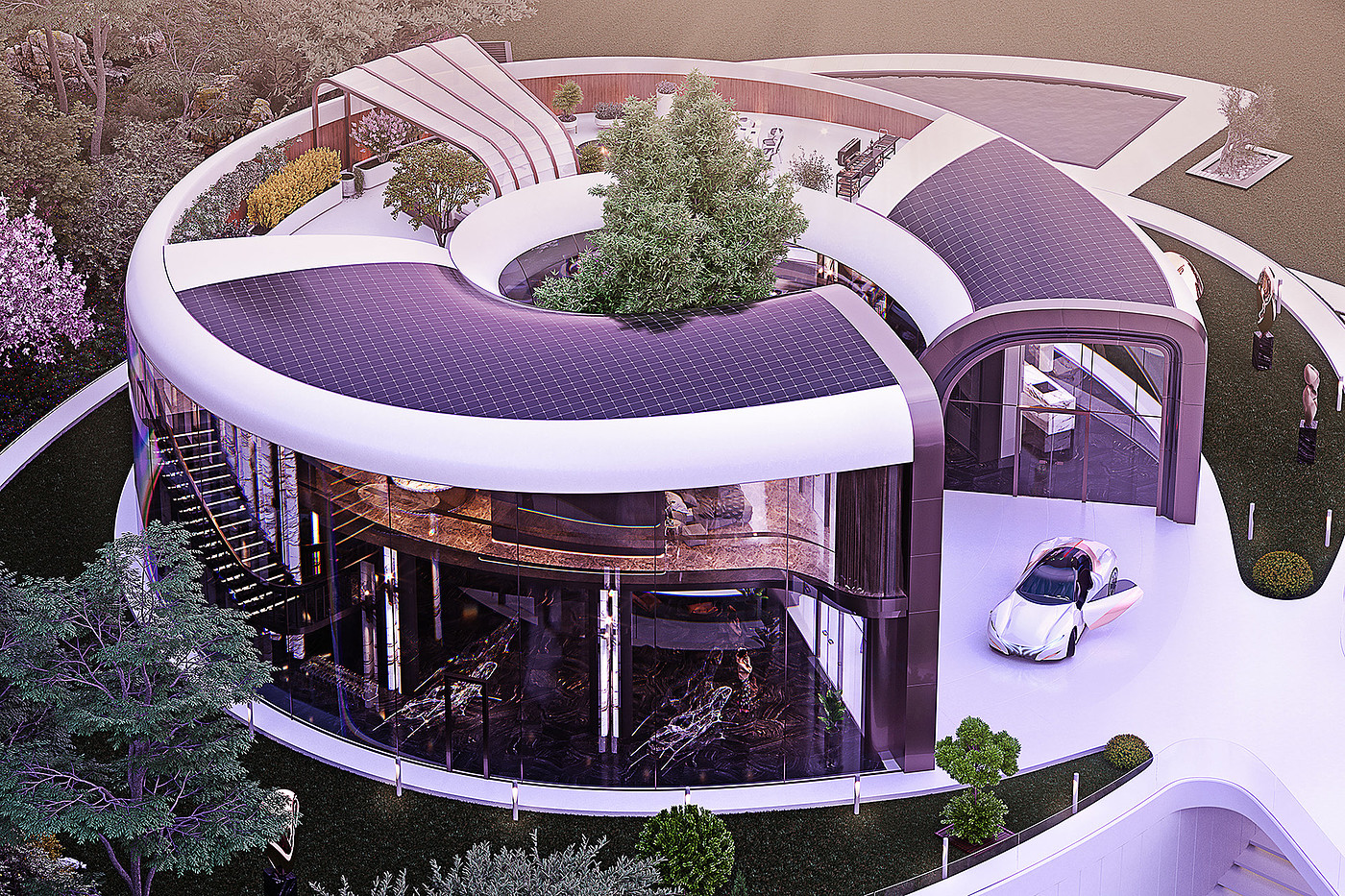 Architectural aesthetics，Architectural design，Sci fi future，Home Furnishing decoration，Luxury Villa，Luxury decoration，