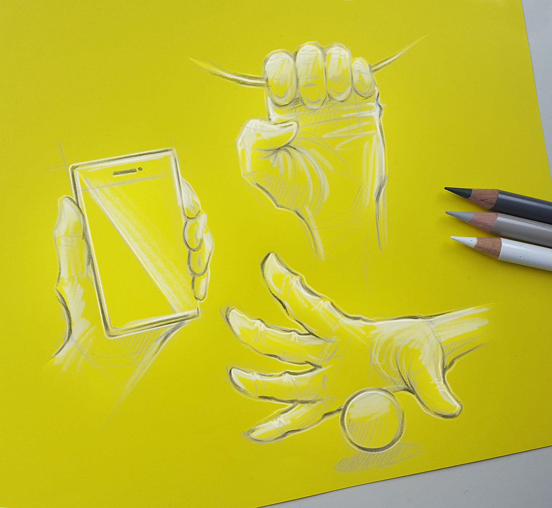 product design，industrial design，Hand drawn，Colored lead，marker pen，