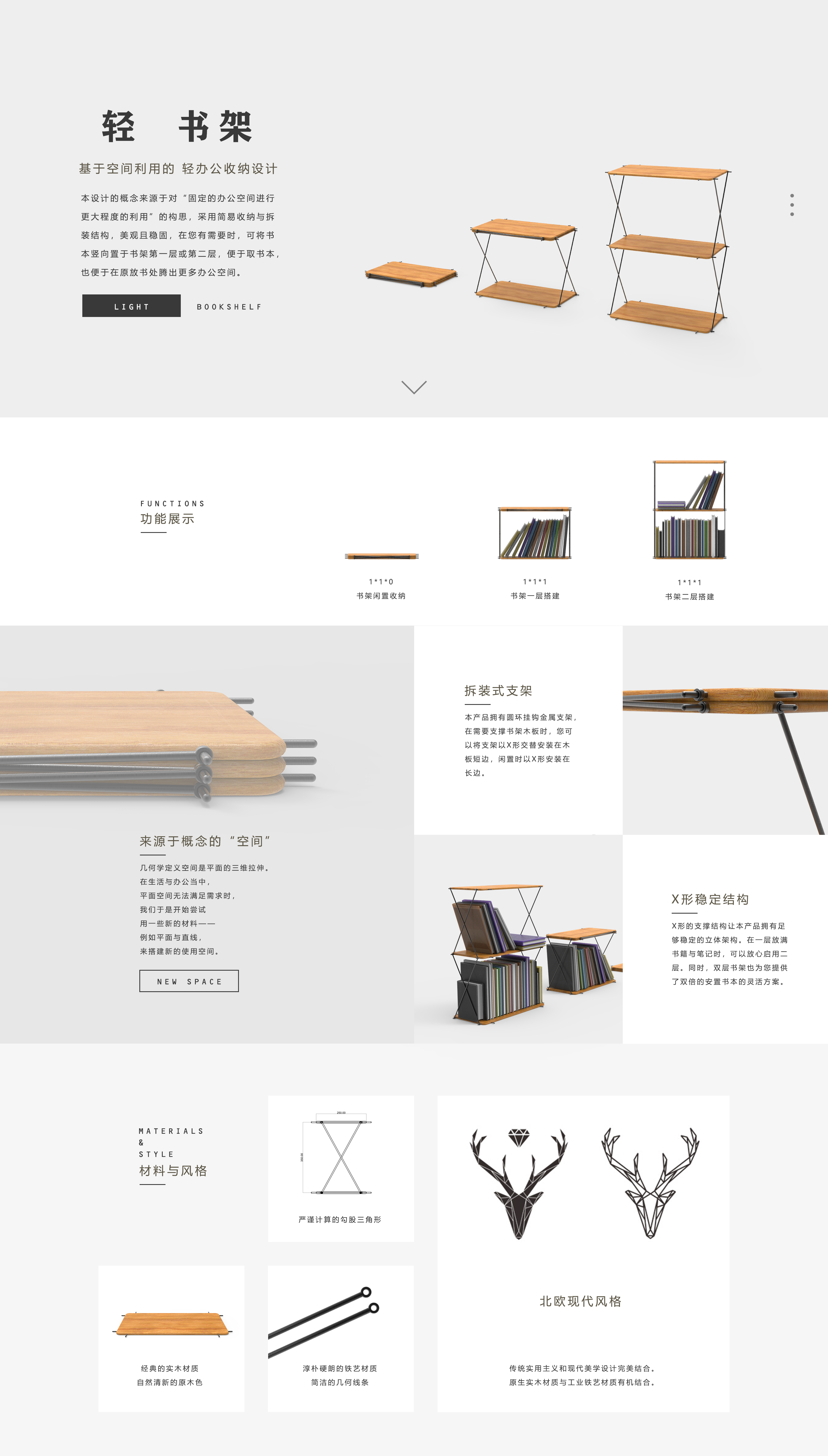 to work in an office，Home Furnishing，bookshelf，Nordic modern，