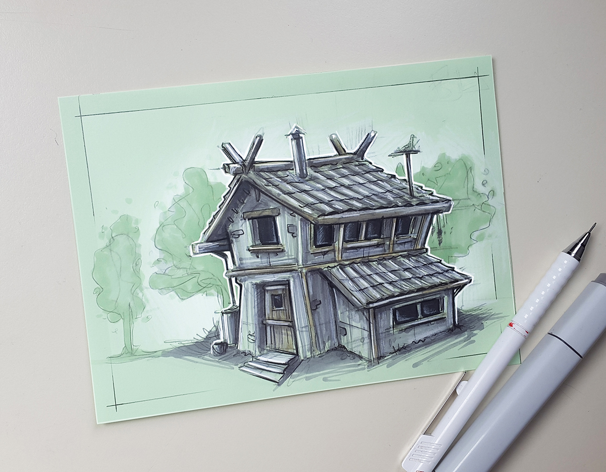 product design，industrial design，Hand drawn，Colored lead，marker pen，