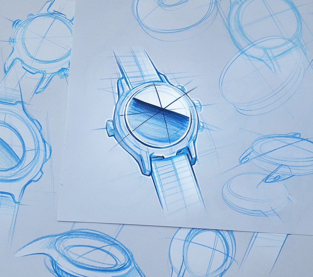 product design，industrial design，Hand drawn，Colored lead，marker pen，