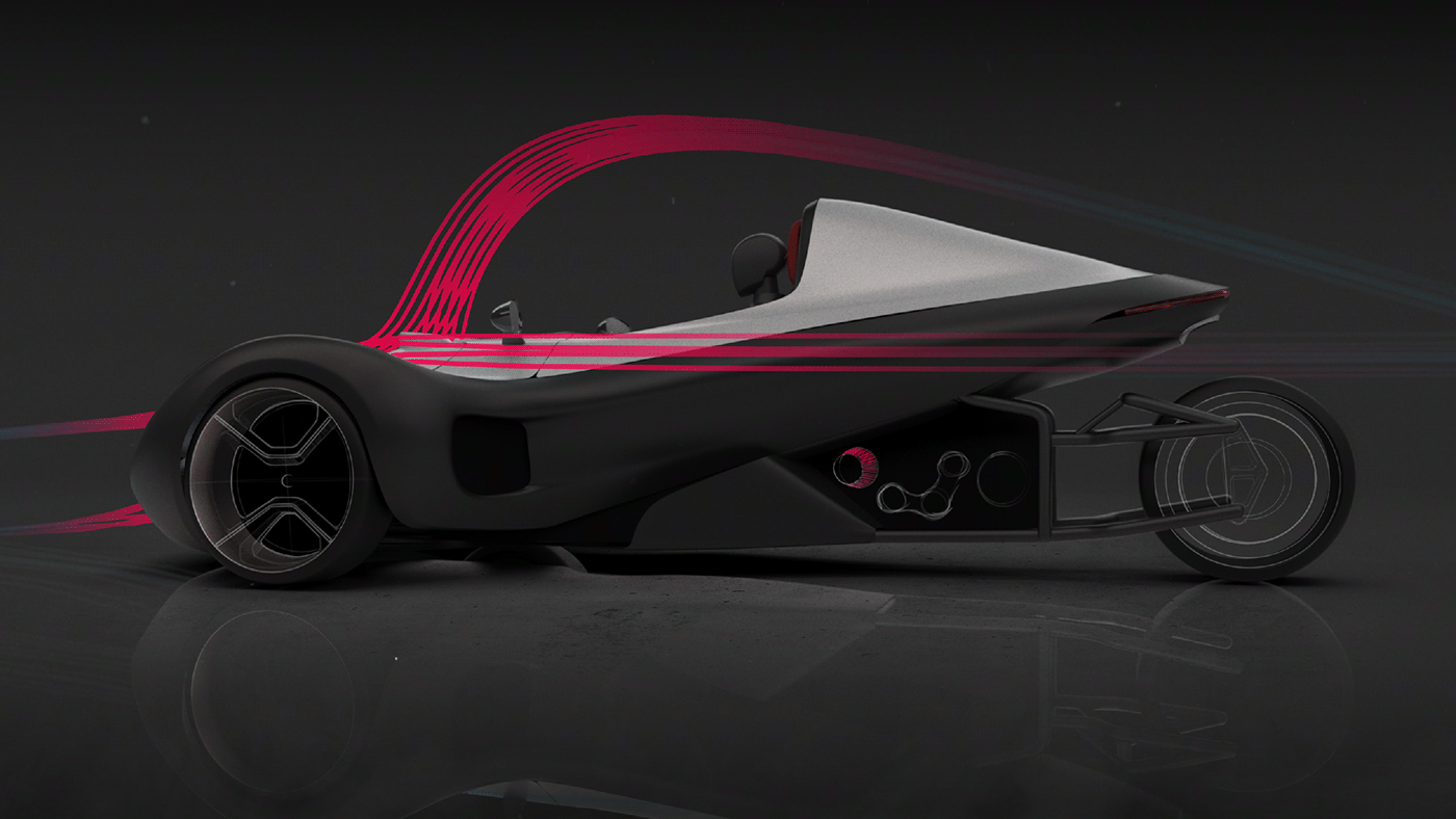 Round，Sports car，concept，sketch，