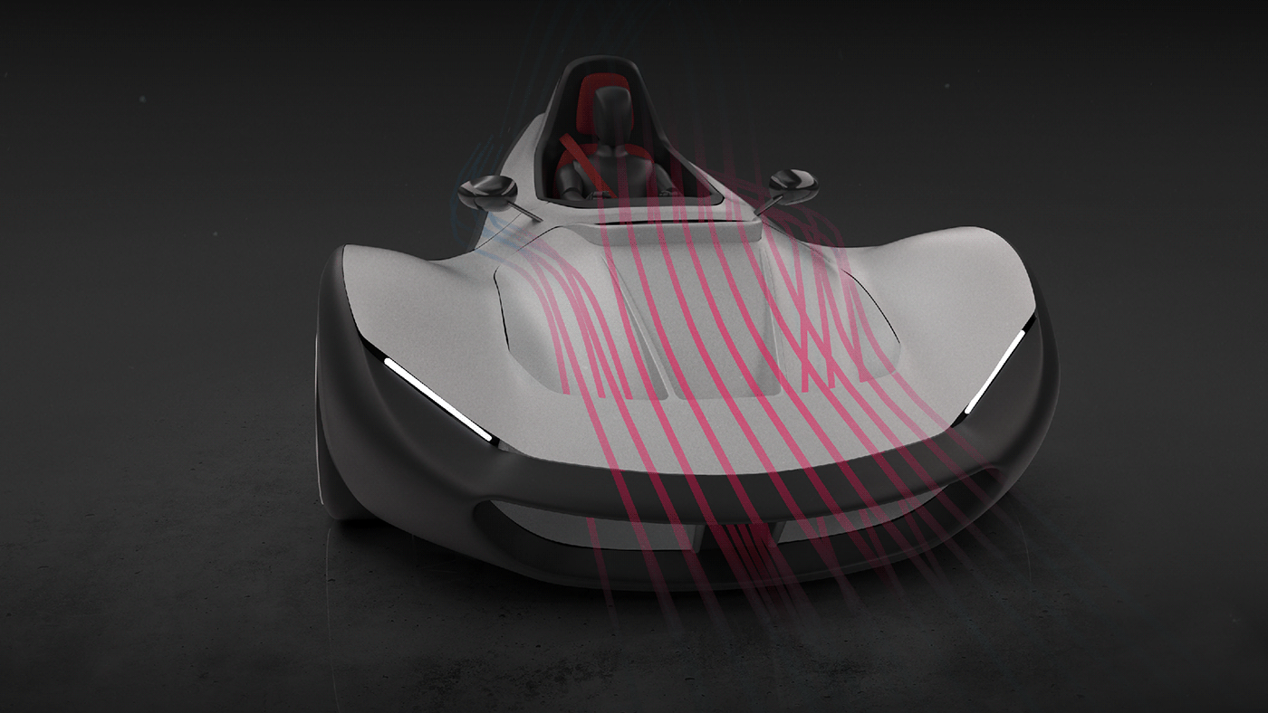 Round，Sports car，concept，sketch，