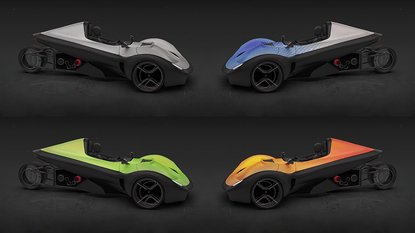 Round，Sports car，concept，sketch，