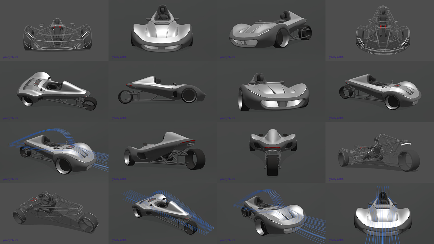 Round，Sports car，concept，sketch，