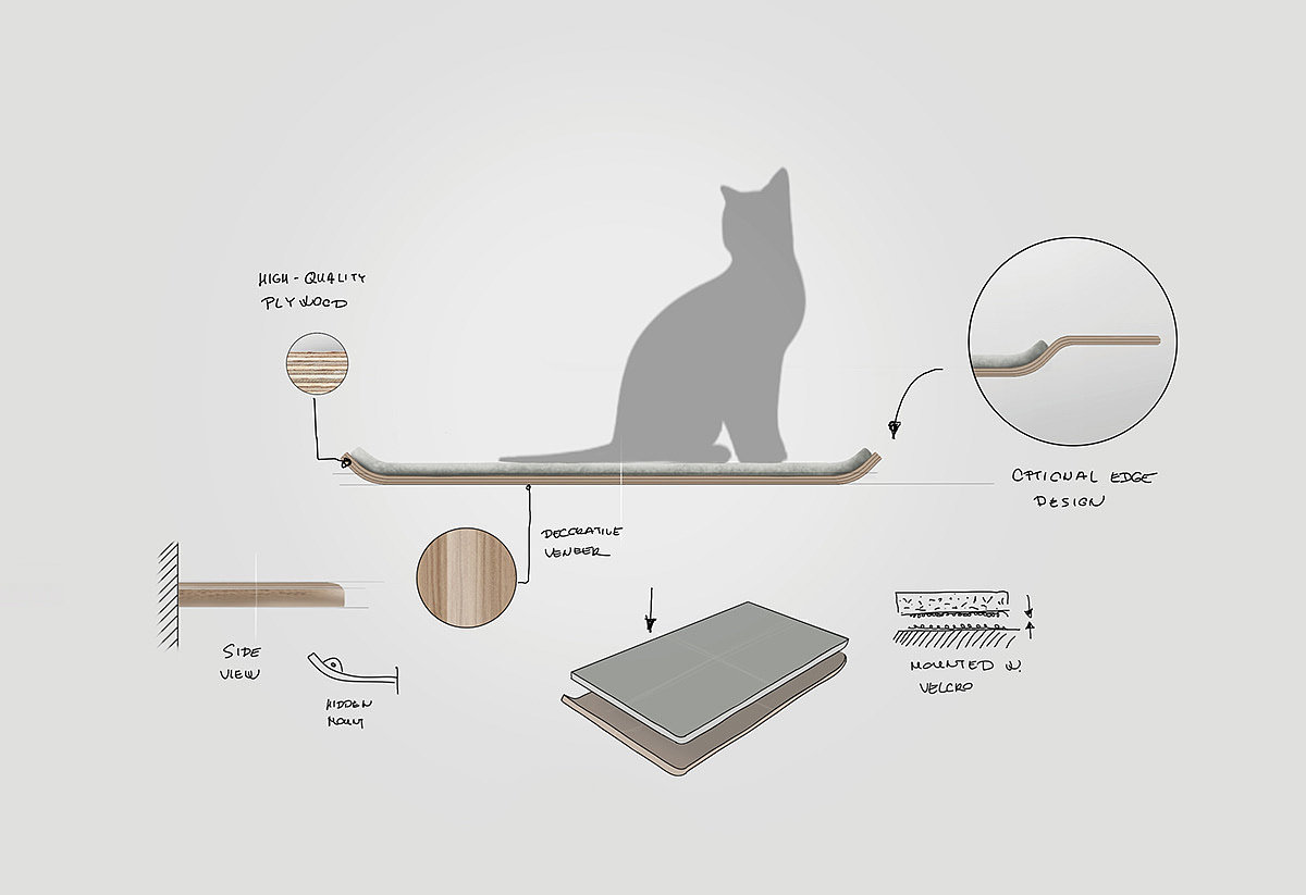 cat，board，classical，modern，wooden ，