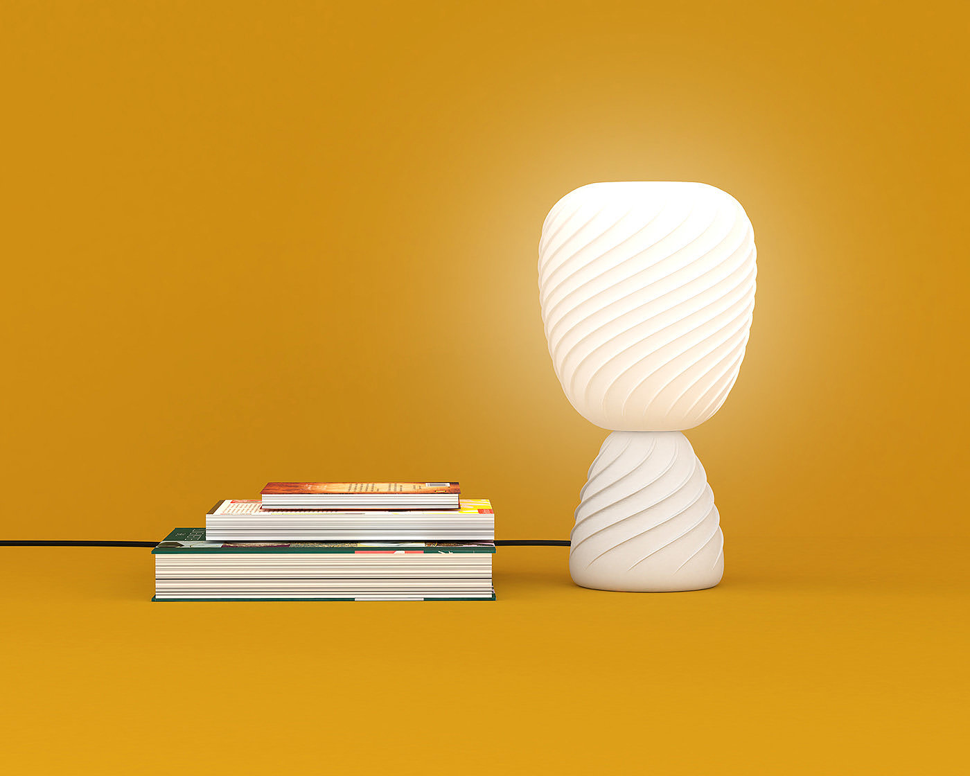 FLOW，Desk lamp，Fabrics，3D printing，motion，