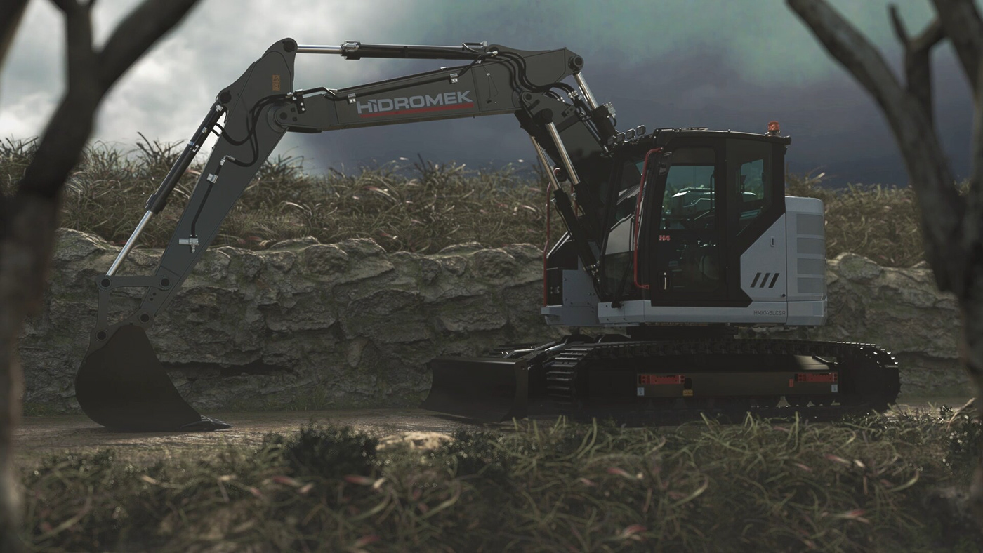 3d，cgi，excavating machinery，
