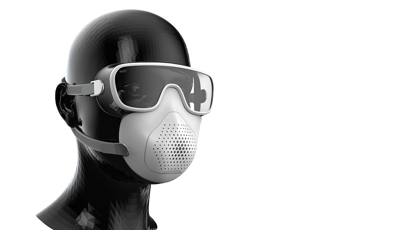 口罩，护目镜，一体化，防护，松鼠3D创新实验室，