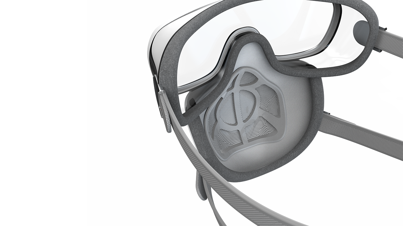 口罩，护目镜，一体化，防护，松鼠3D创新实验室，