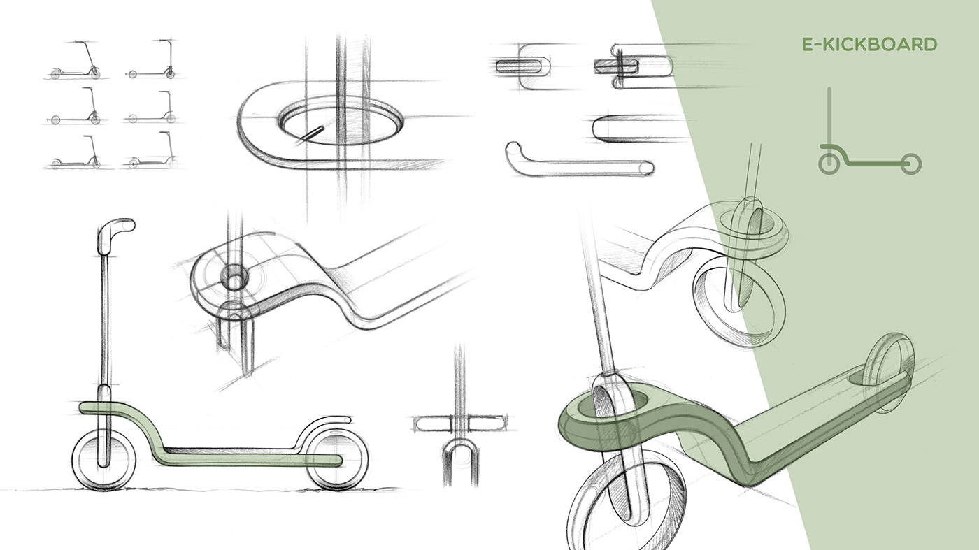 One Line，Bicycle，vehicle，industrial design，