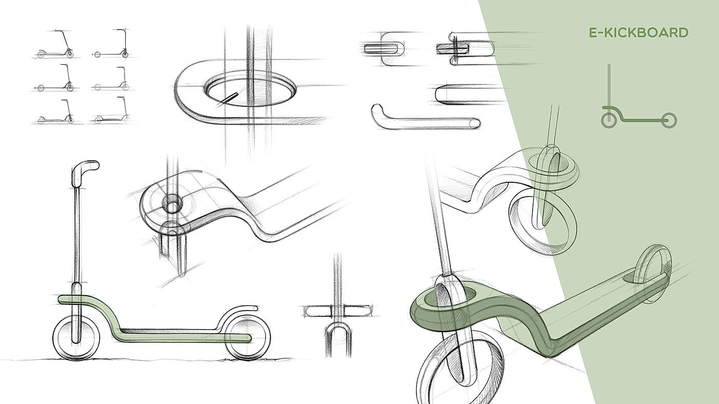 One Line，自行车，交通工具，工业设计，