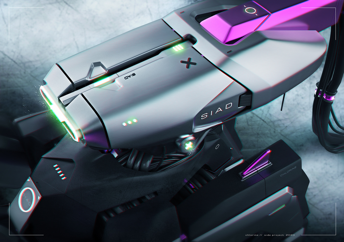 robot，sketch，Chlorine，