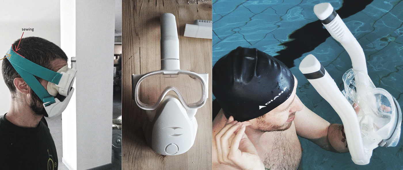 diving，Full face mask，Seal drying，