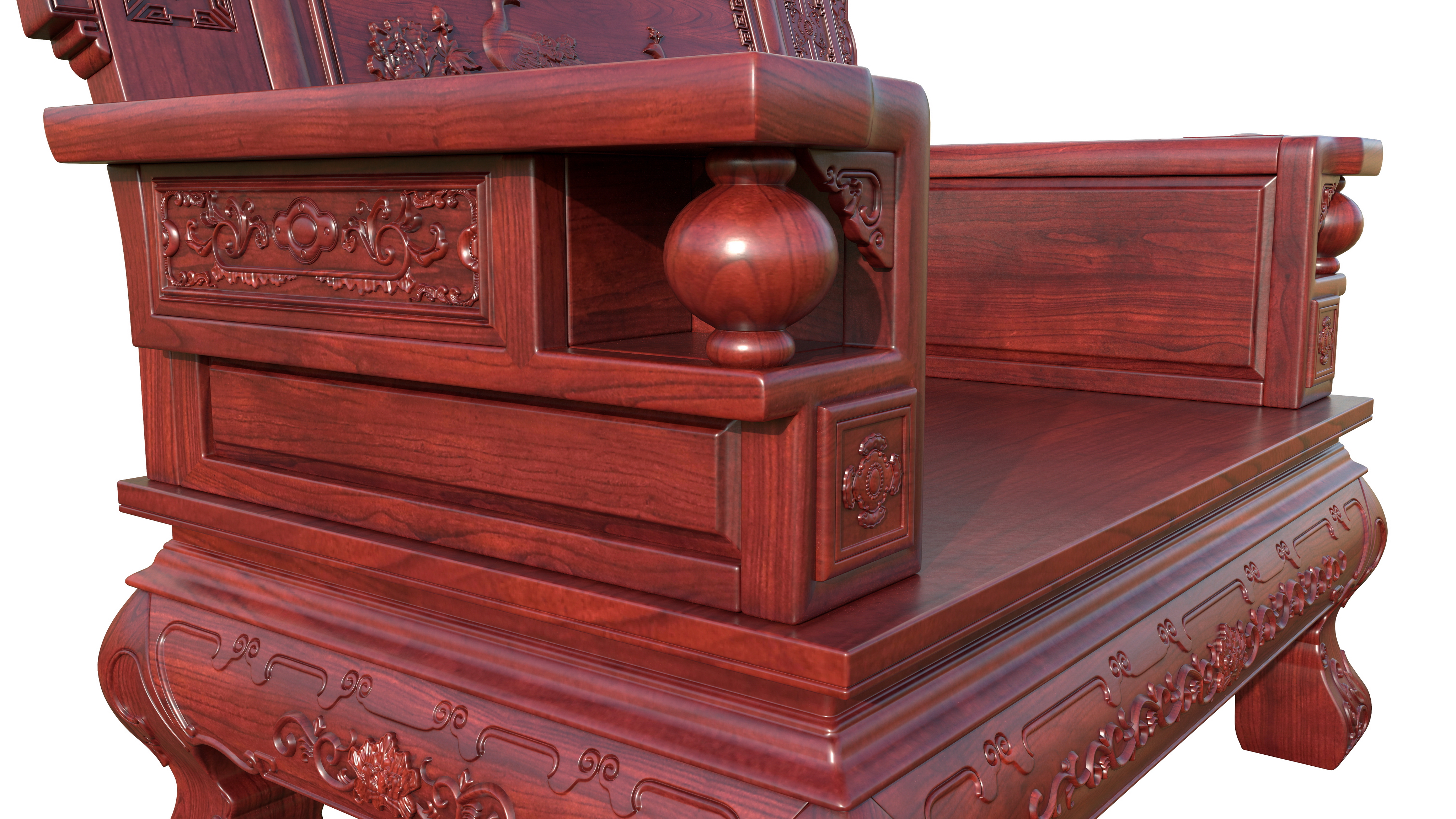 Chinese furniture，Chinese carved furniture，Mahogany furniture，Classical furniture，Rosewood，Furniture modeling tutorial，3dsmax，Antique Valley fragrance，