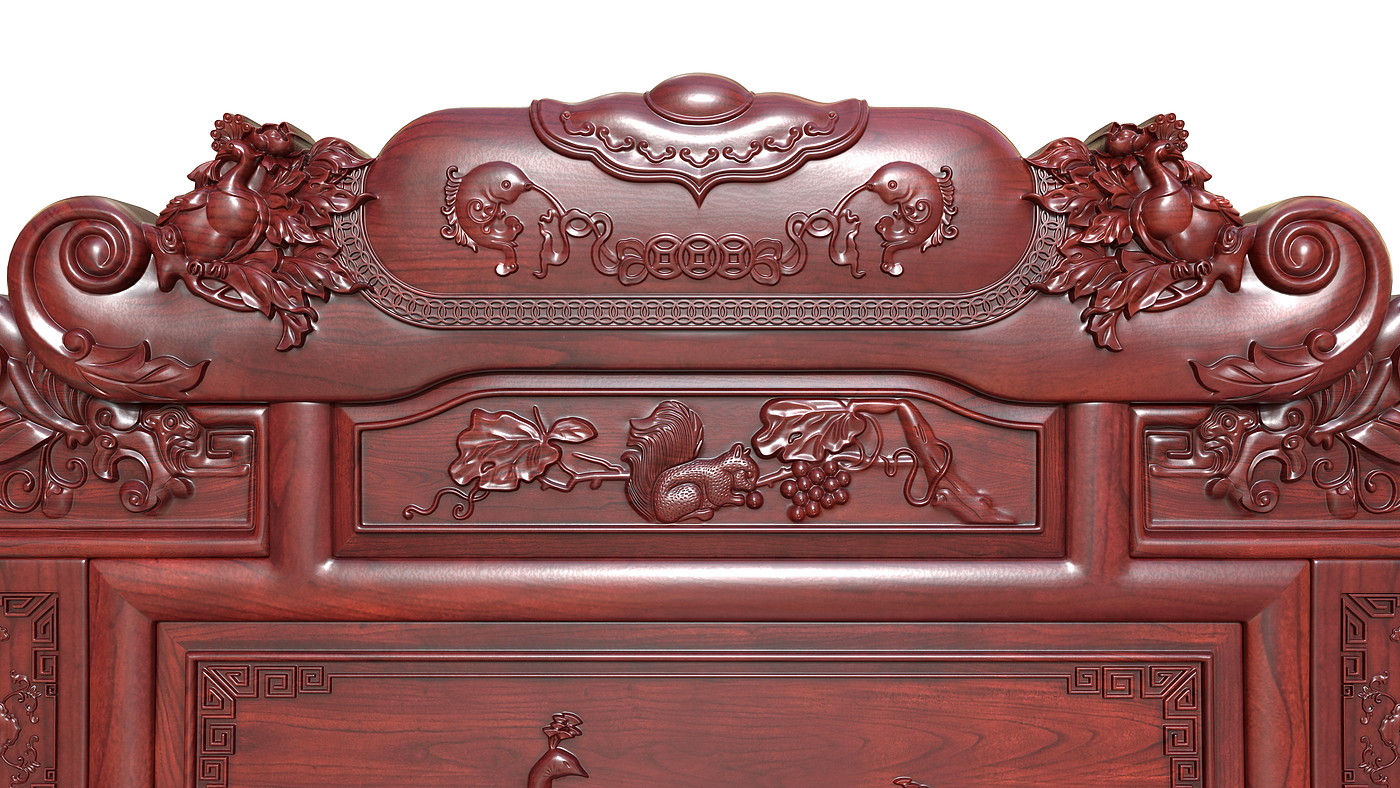 Chinese furniture，Chinese carved furniture，Mahogany furniture，Classical furniture，Rosewood，Furniture modeling tutorial，3dsmax，Antique Valley fragrance，