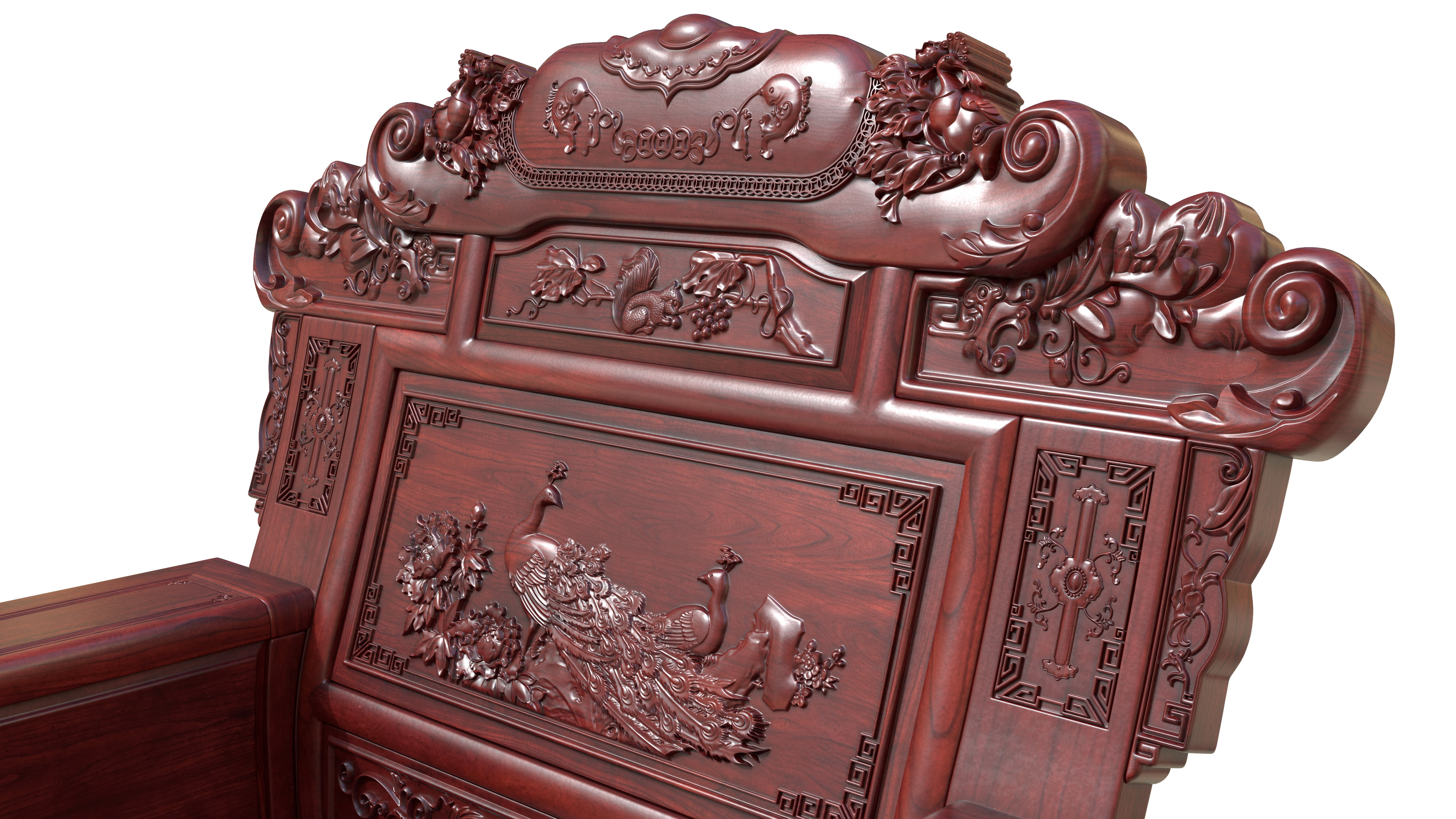 Chinese furniture，Chinese carved furniture，Mahogany furniture，Classical furniture，Rosewood，Furniture modeling tutorial，3dsmax，Antique Valley fragrance，