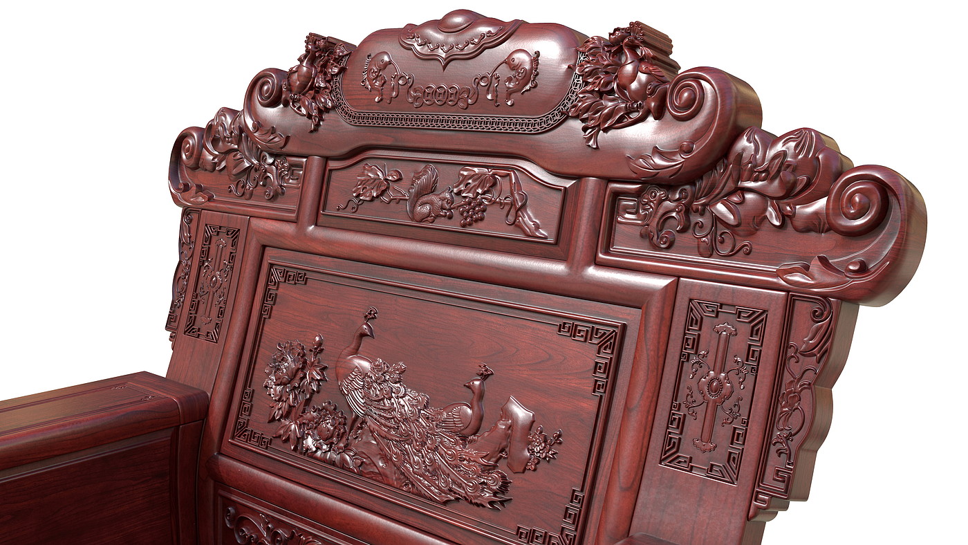 Chinese furniture，Chinese carved furniture，Mahogany furniture，Classical furniture，Rosewood，Furniture modeling tutorial，3dsmax，Antique Valley fragrance，