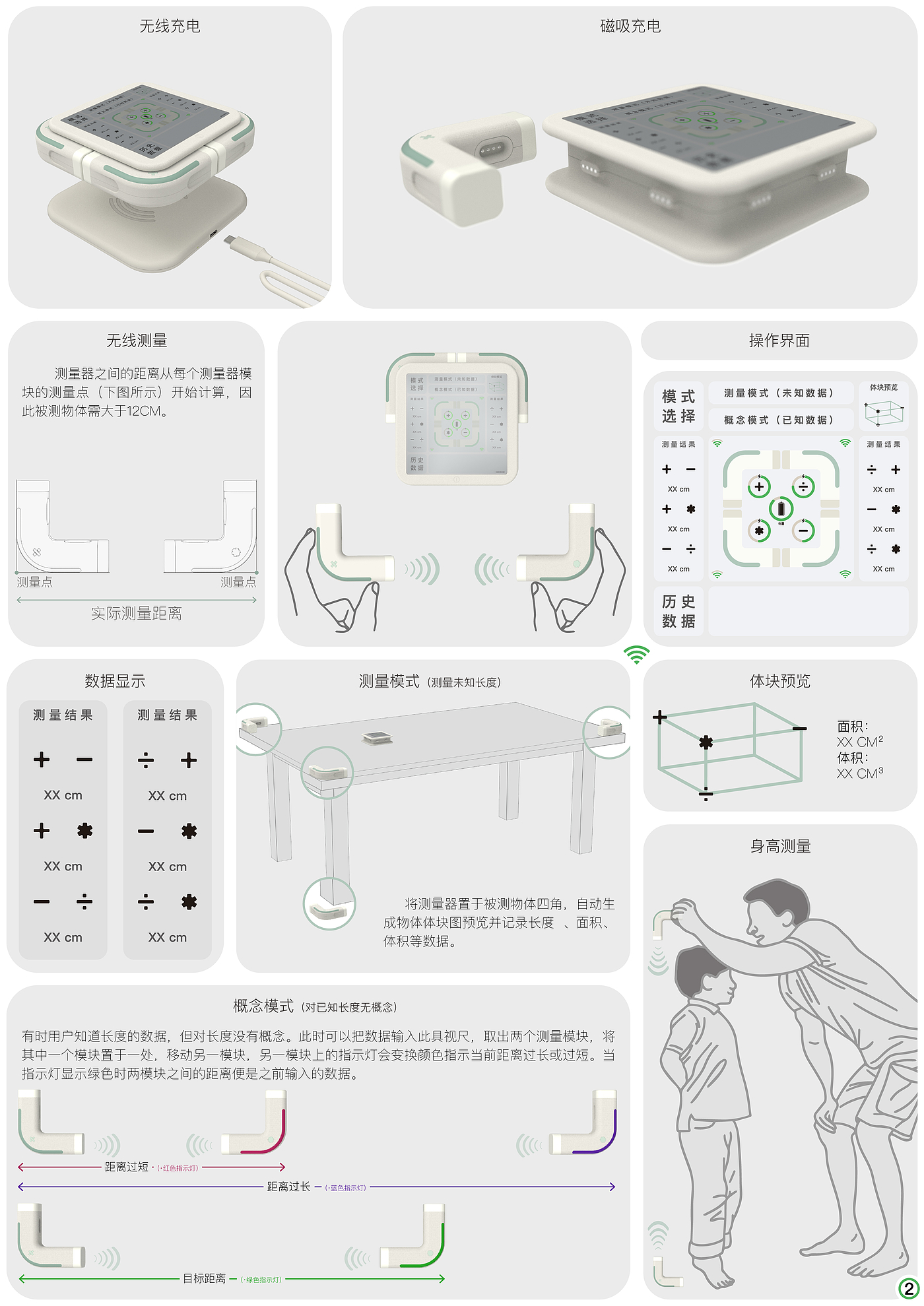 简约，测量，尺子，无线，概念，