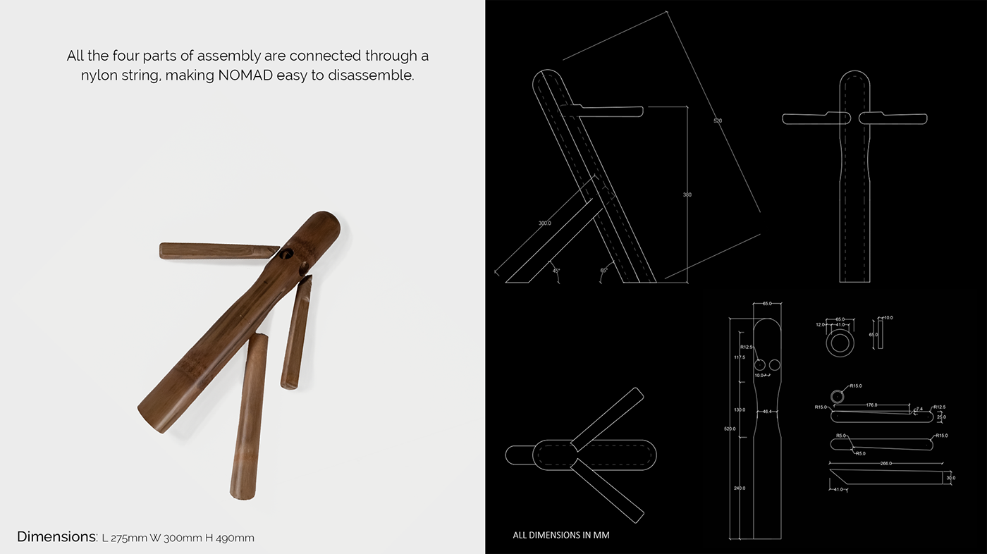 Himanshu Singh，portable，stool，nomad，