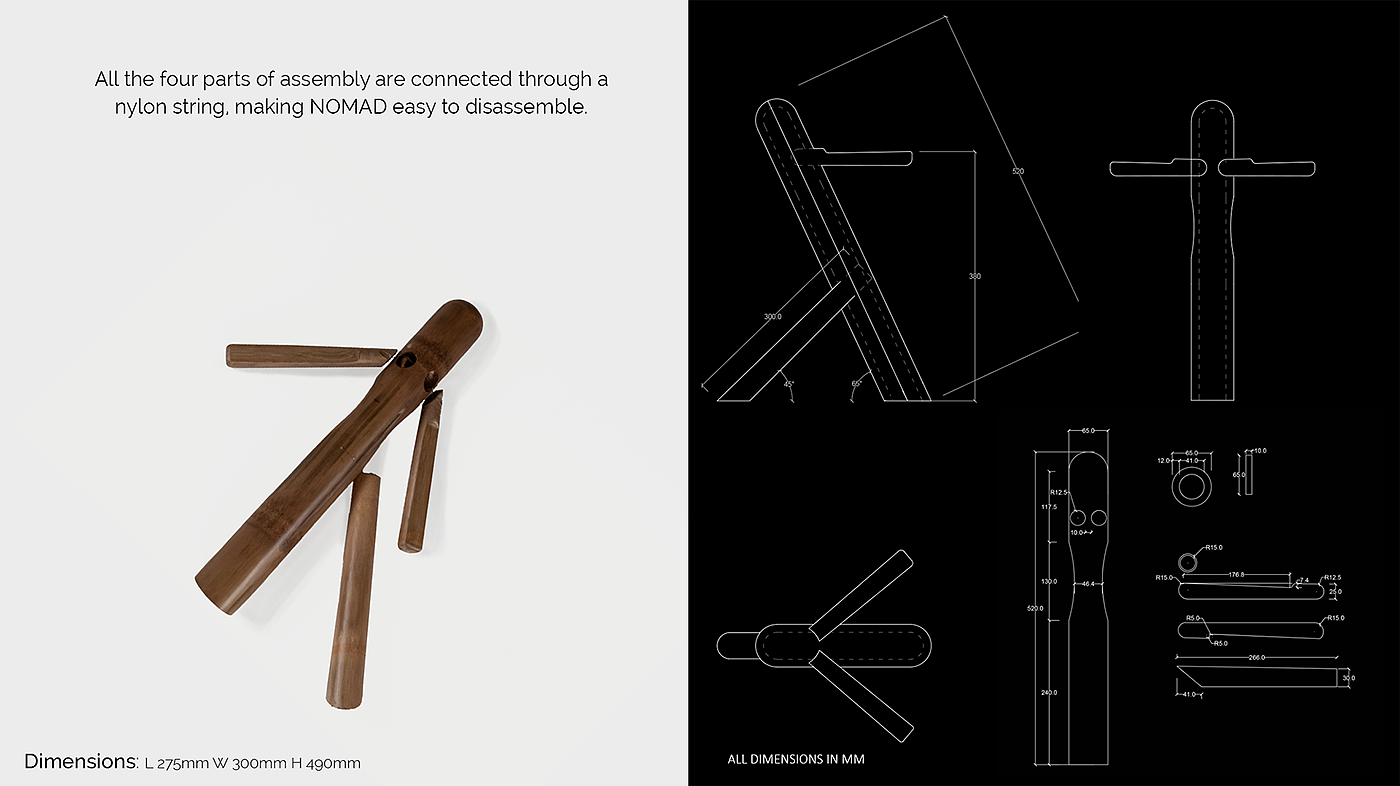 Himanshu Singh，portable，stool，nomad，