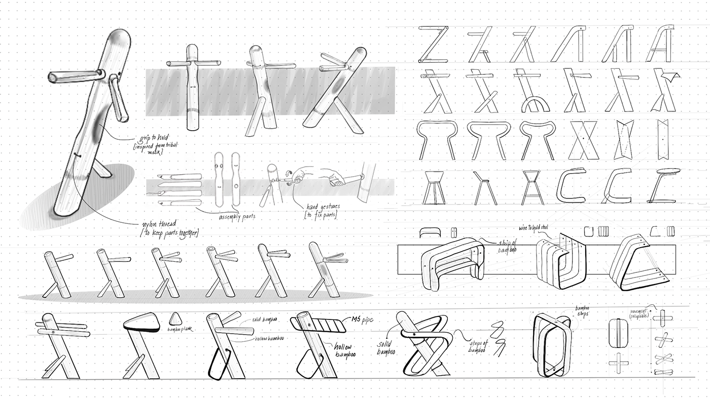 Himanshu Singh，portable，stool，nomad，