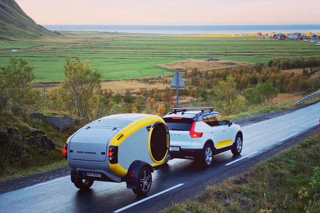 Mink Campers，skylight，Camping Trailer，Minimalism，yellow，