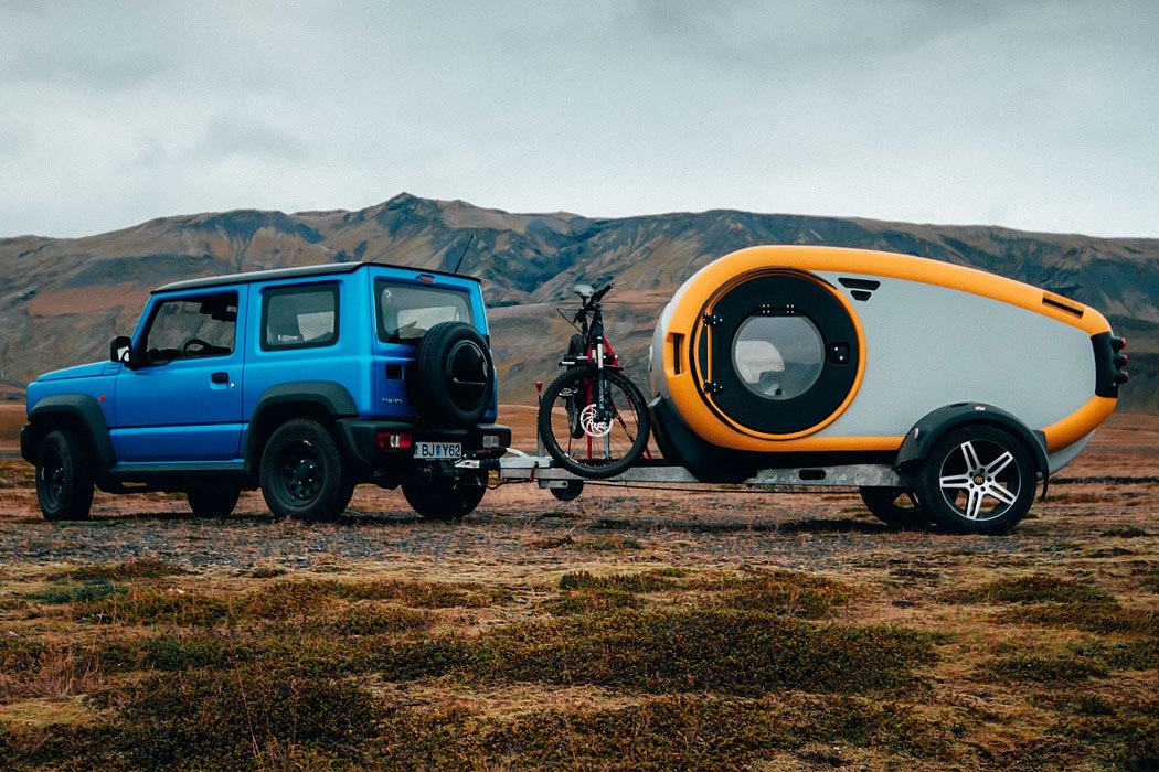 Mink Campers，skylight，Camping Trailer，Minimalism，yellow，